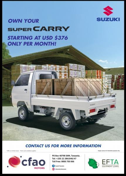 Own Suzuki Super Carry starting from $ 376 PER MONTH!